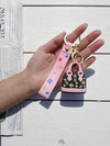 Mini Luxury - Style Handbag Keychain – Pink Silicone Bag Charm for Keys & Bags - Cover Stall
