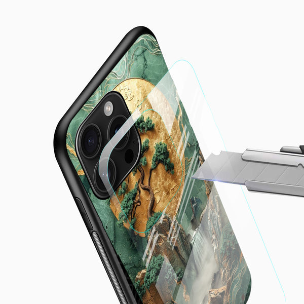 Golden Moon Glass Mobile Case - Cover Stall