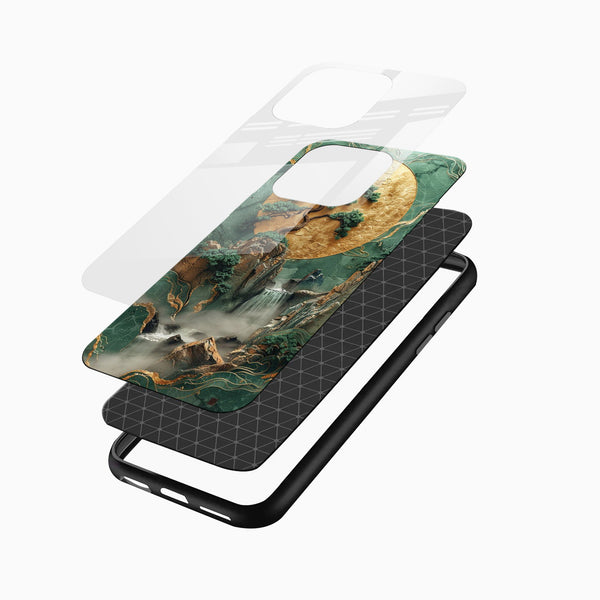 Golden Moon Glass Mobile Case - Cover Stall