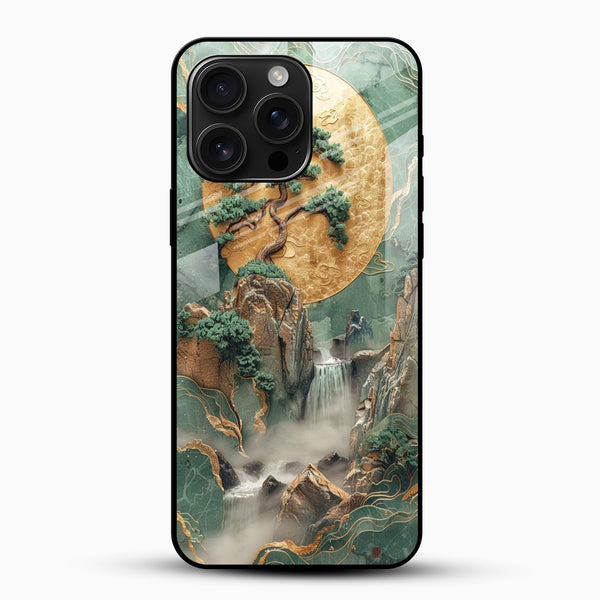 Golden Moon Glass Mobile Case - Cover Stall