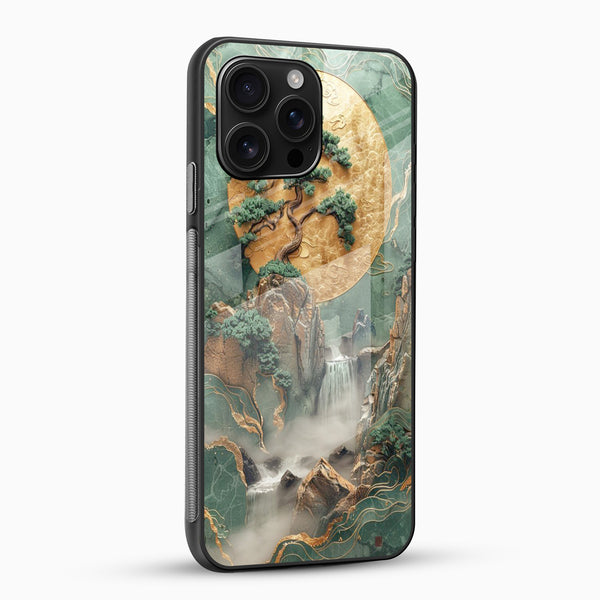 Golden Moon Glass Mobile Case - Cover Stall