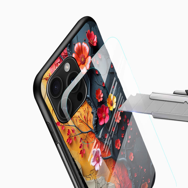 Floral Art Glass Mobile Case - Cover Stall