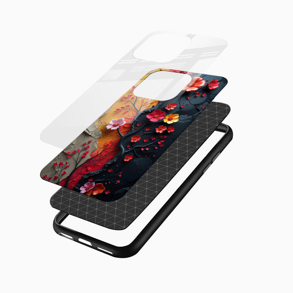 Floral Art Glass Mobile Case - Cover Stall