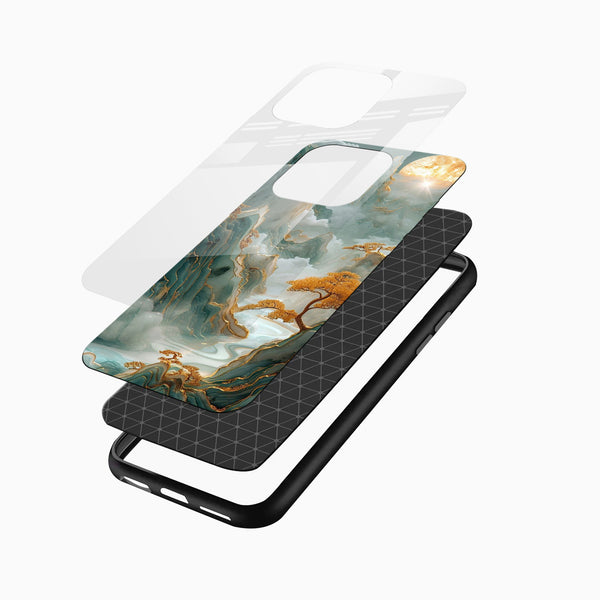Golden Sunrise Glass Mobile Case - Cover Stall