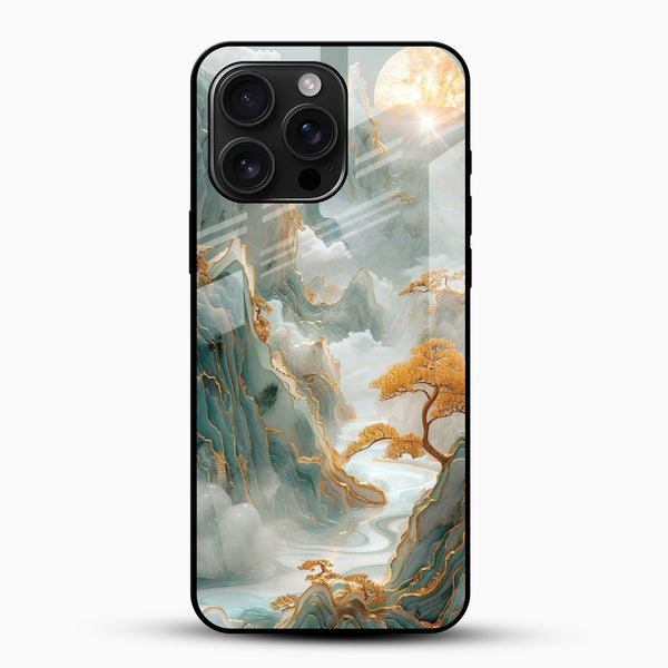 Golden Sunrise Glass Mobile Case - Cover Stall