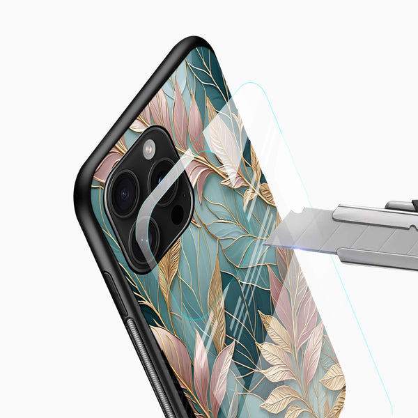 Leaf Pastel Glass Mobile Case - Cover Stall