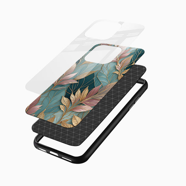 Leaf Pastel Glass Mobile Case - Cover Stall