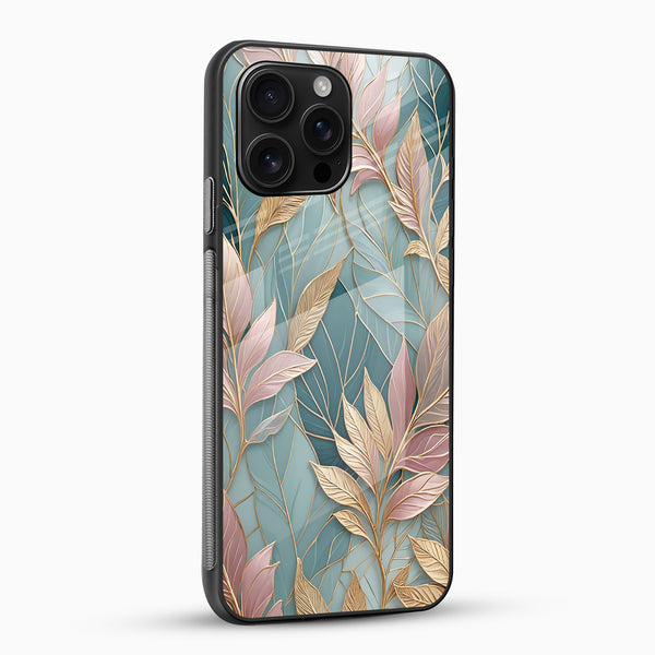Leaf Pastel Glass Mobile Case - Cover Stall