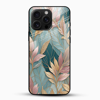 Leaf Pastel Glass Mobile Case