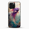Betta Fish Glass Mobile Cover – Artistic Aqua Design - Cover Stall
