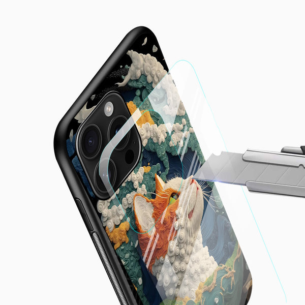 Cat Cloud Glass Mobile Case - Cover Stall
