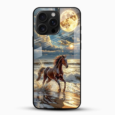 Moonlight Horse Glass Mobile Case
