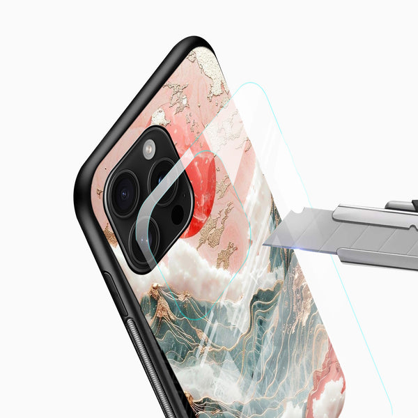 Red Sun Mountain Glass Mobile Case - Cover Stall