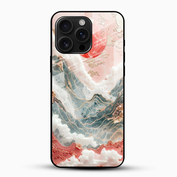 Red Sun Mountain Glass Mobile Case - Cover Stall