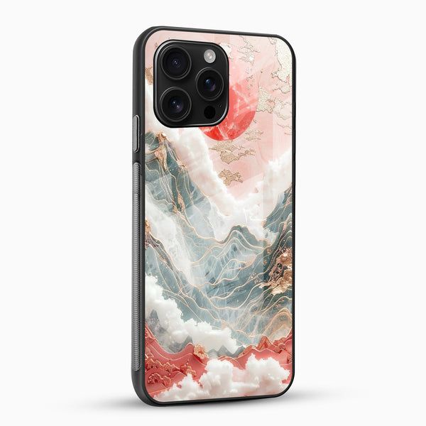 Red Sun Mountain Glass Mobile Case - Cover Stall