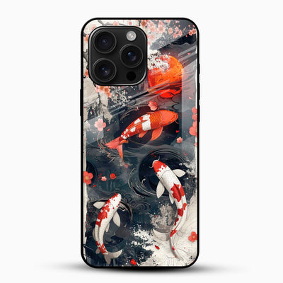 Koi Fish Glass Mobile Case