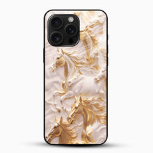 Golden Horses Glass Mobile Case