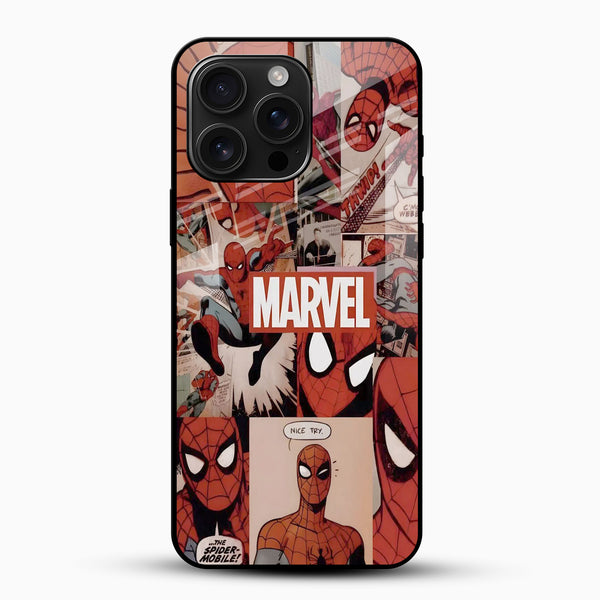 Marvel Spider - Man Comic Mobile Glass Case - Cover Stall
