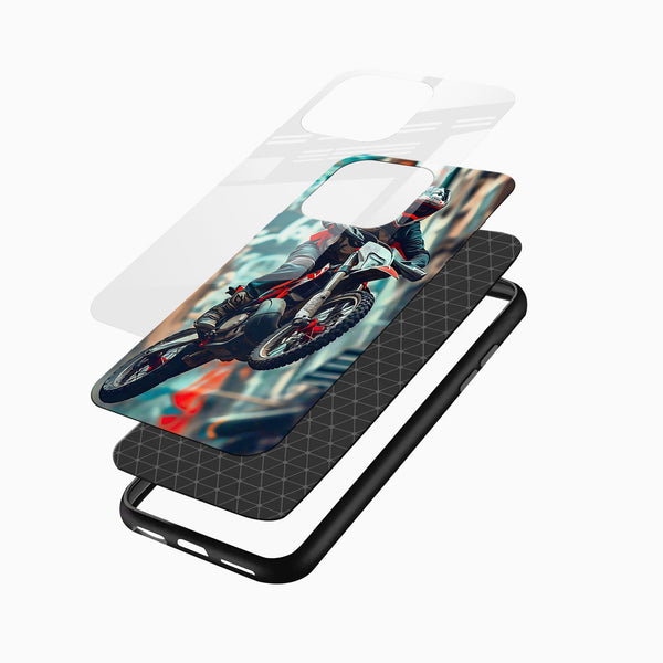 Bike Rider Glass Mobile Case - Cover Stall