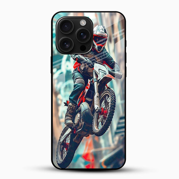 Bike Rider Glass Mobile Case - Cover Stall