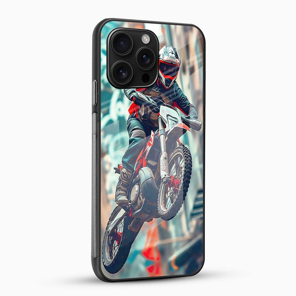 Bike Rider Glass Mobile Case - Cover Stall