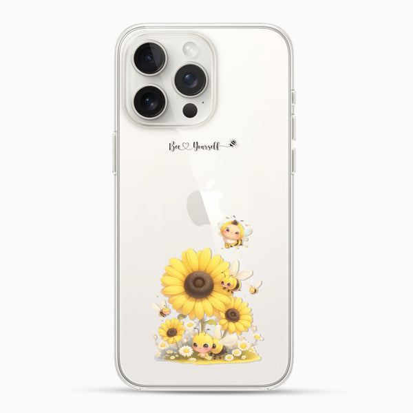 Sunflower & Bees Quote Silicon Mobile Case - Cover Stall