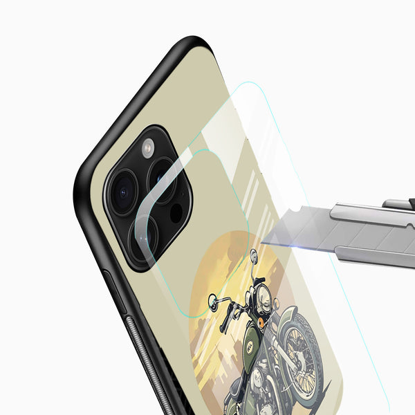 Vintage Bike Glass Mobile Case - Cover Stall