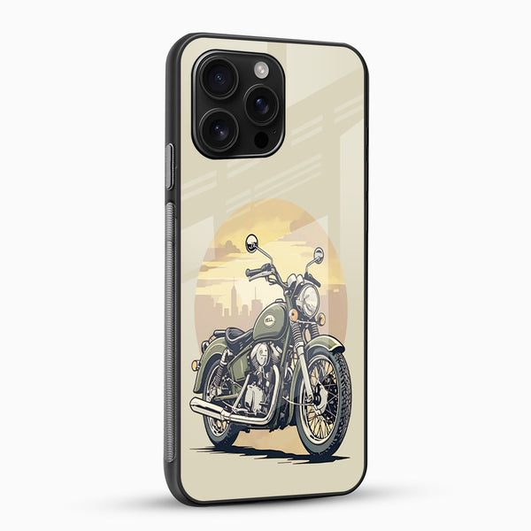 Vintage Bike Glass Mobile Case - Cover Stall