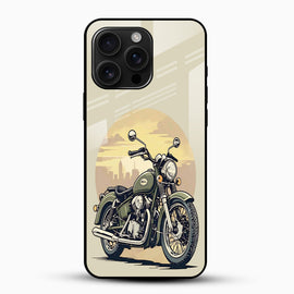 Vintage Bike Glass Mobile Case