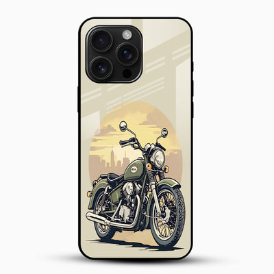 Vintage Bike Glass Mobile Case