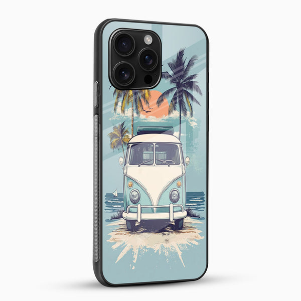 Beach Van Glass Mobile Cover - Cover Stall