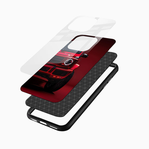 Red G - Wagon Edition Glass Mobile Case - Cover Stall