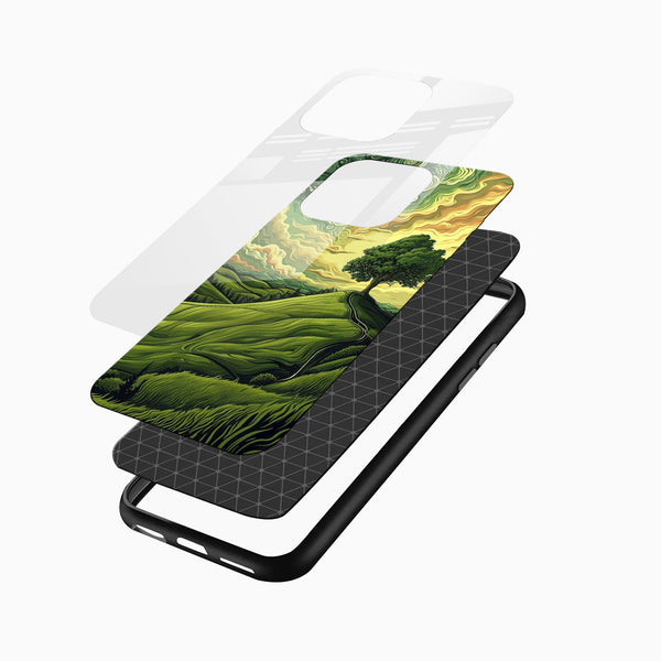 Green Landscape Glass Mobile Case - Cover Stall