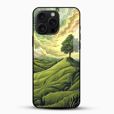 Green Landscape Glass Mobile Case
