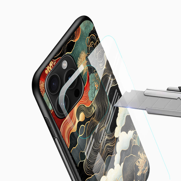 Wave Clouds Glass Mobile Case - Cover Stall