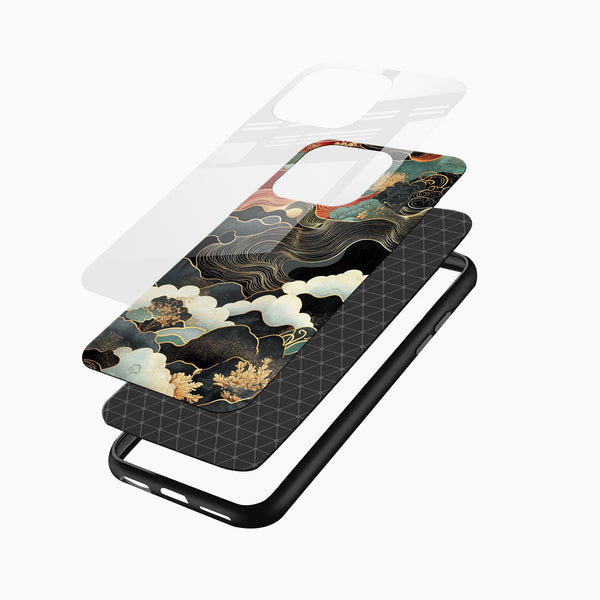 Wave Clouds Glass Mobile Case - Cover Stall