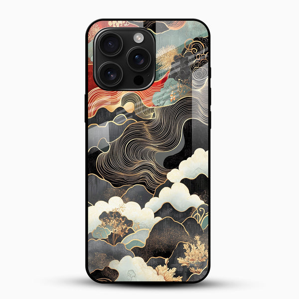 Wave Clouds Glass Mobile Case - Cover Stall