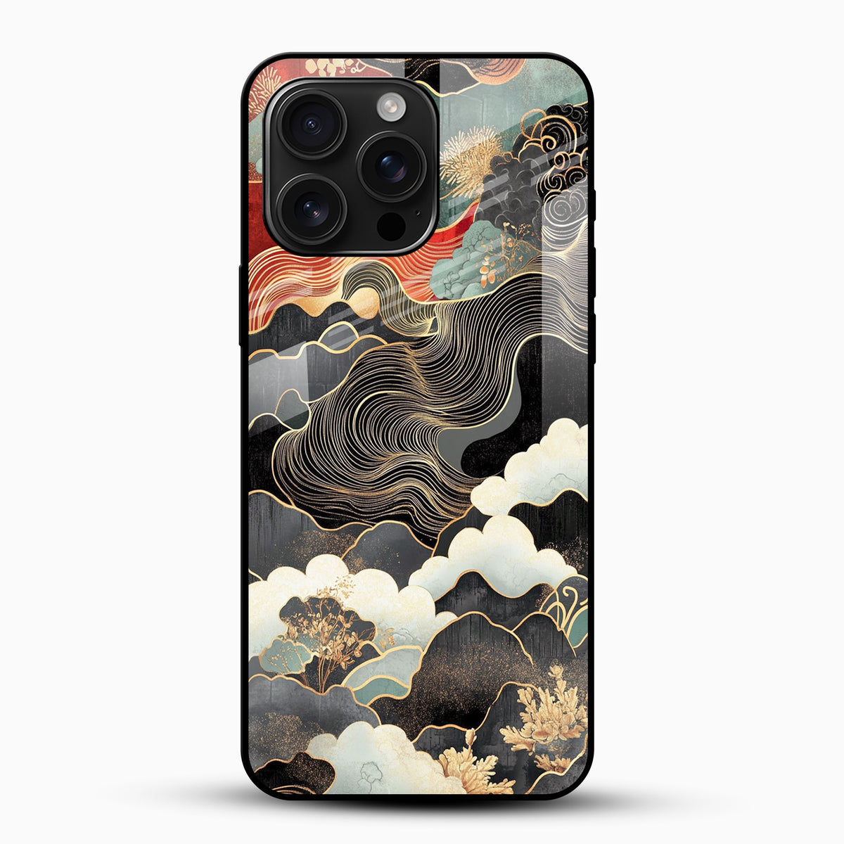 Wave Clouds Glass Mobile Case – CoverStall