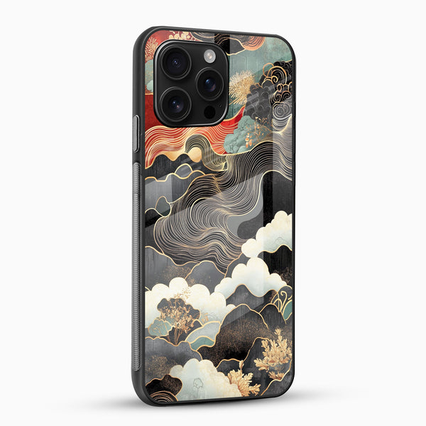 Wave Clouds Glass Mobile Case - Cover Stall