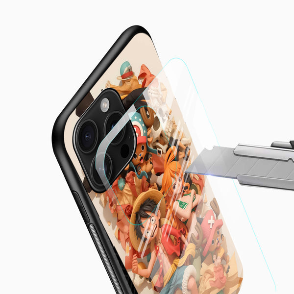 One Piece Anime Mobile Glass Case - Cover Stall