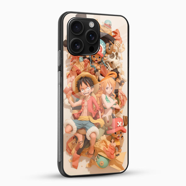 One Piece Anime Mobile Glass Case - Cover Stall
