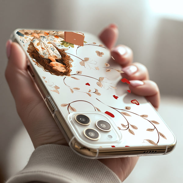 Girl Floral & Hearts Silicon Mobile Case - Cover Stall