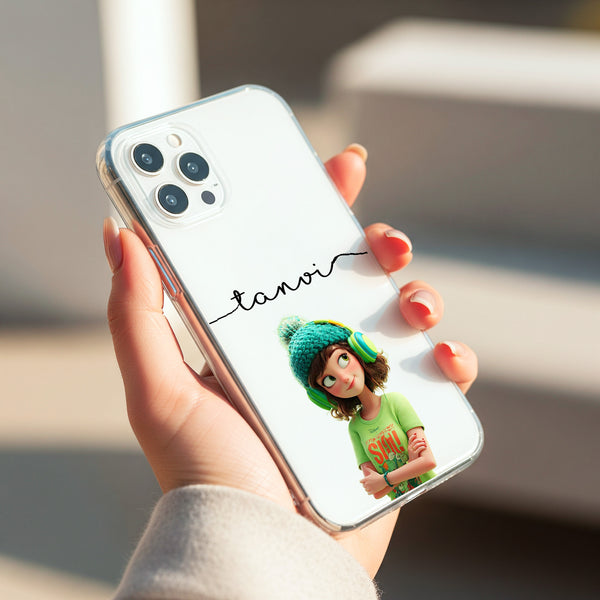 Tanvi Cartoon Girl Silicon Mobile Case - Cover Stall