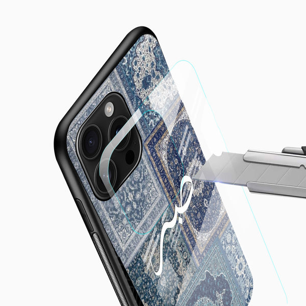 Blue Persian Rug Glass Phone Case - Cover Stall