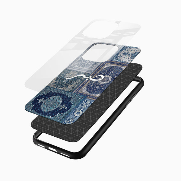 Blue Persian Rug Glass Phone Case - Cover Stall