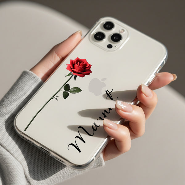 Red Rose Silicon Mobile Case - Cover Stall