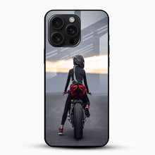Girl Rider Glass Mobile Cover