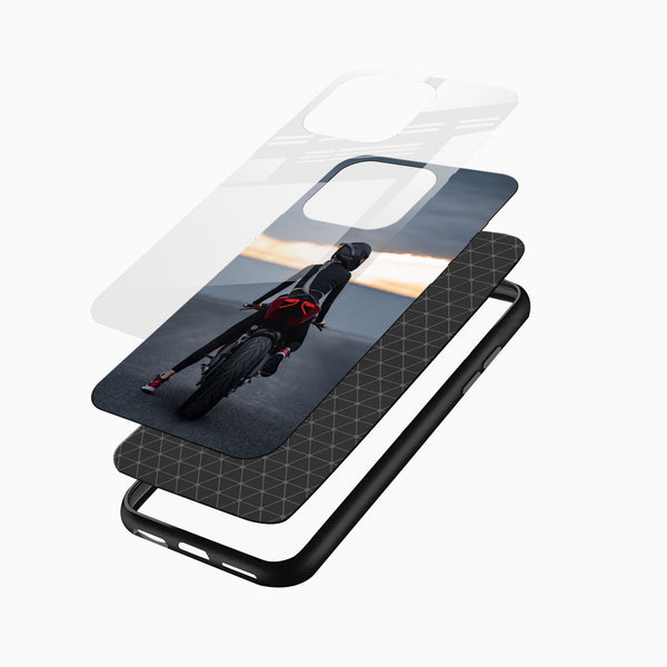 Girl Rider Glass Mobile Cover - Cover Stall