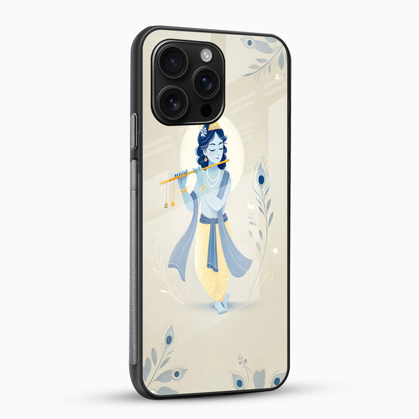 Lord Krishna Glass Mobile Cover - Cover Stall