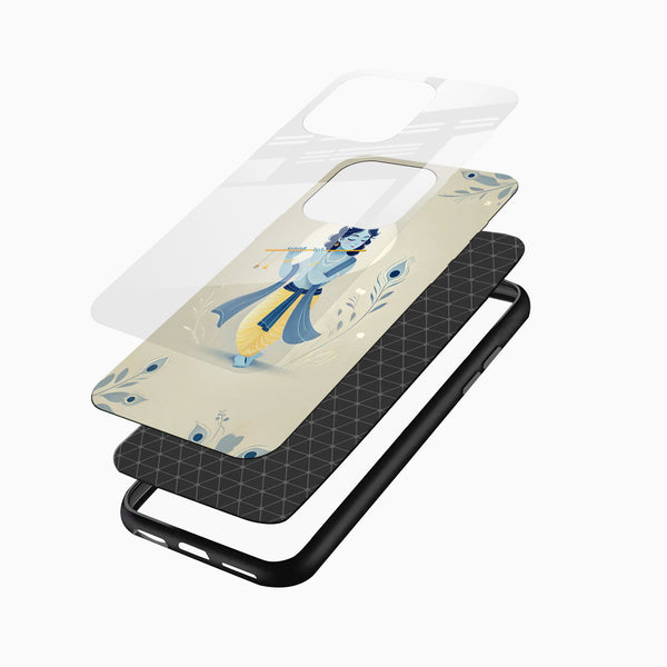 Lord Krishna Glass Mobile Cover - Cover Stall